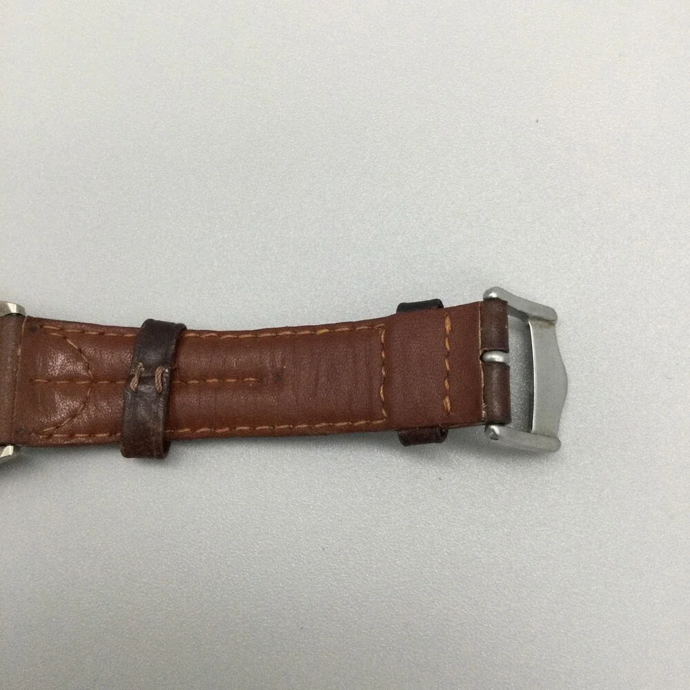 Vintage Wenger SAK Design Mens Watch 35mm Brown Leather NOT RUNNING FOR PARTS